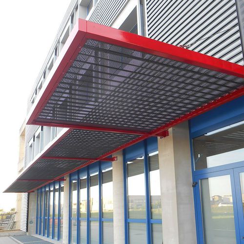 Frangisole in acciaio galvanizzato - CORONABRISE - LANG AND FULTON - in acciaio con rivestimento a polvere / per facciata / verticale