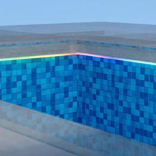 Profilo luminoso da incasso - EVENGLOW FLEX DOMED - PAL Lighting - LED / a tenuta stagna / per piscina pubblica