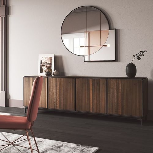 Credenza contemporanea - BARBICAN - Praddy Unipessoal lda - in metallo / impiallacciata in legno / in wengé