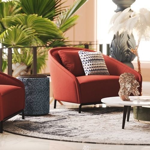 Poltrona contemporanea - CARNABY - Praddy Unipessoal lda - in tessuto / in acciaio inossidabile / imbottita