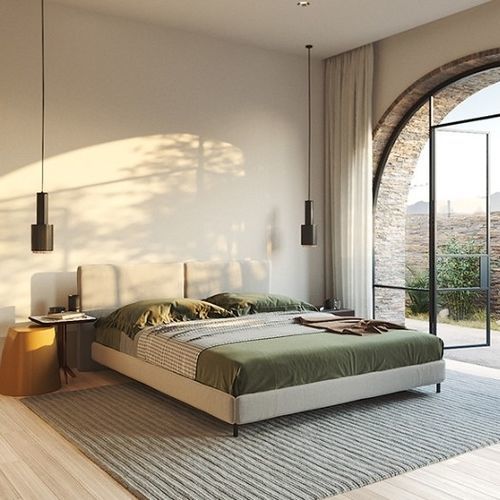 Letto matrimoniale - ELYSIAN - Praddy Unipessoal lda - moderno / con testiera / in tessuto