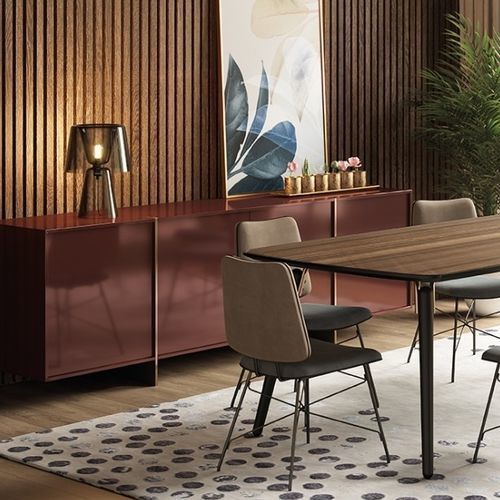 Credenza contemporanea - RHAPSODY - Praddy Unipessoal lda - in metallo verniciato / in nichel / in acciaio inossidabile