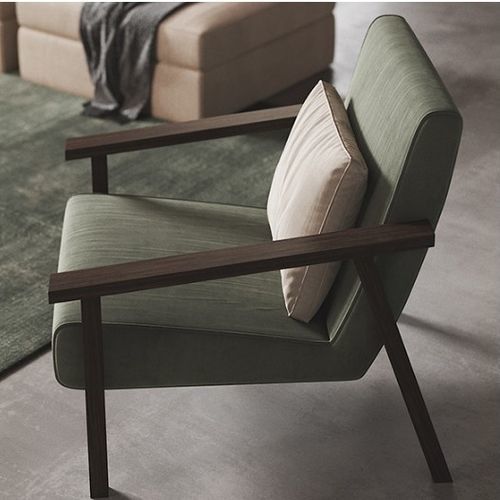Poltrona design - DORSEY - Praddy Unipessoal lda - in tessuto / in legno / in legno