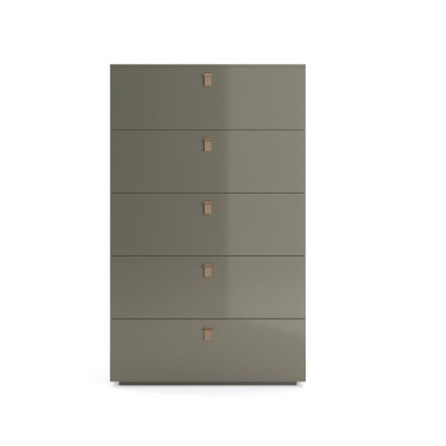 Cassettone contemporaneo - SERENADE - Praddy Unipessoal lda - in pelle / rettangolare / 5 cassetti