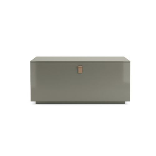 Comodino contemporaneo - SERENADE I - Praddy Unipessoal lda - in pelle / con supporto in legno / rettangolare