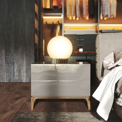 Comodino moderno - MOONLIGHT II - Praddy Unipessoal lda - in legno / con supporto in legno / rettangolare