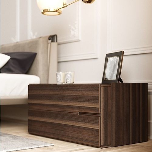 Comodino contemporaneo - VALLEY II - Praddy Unipessoal lda - in legno / con supporto in legno / rettangolare