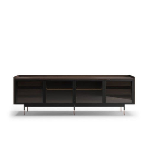 Credenza design minimalista - BATON - Praddy Unipessoal lda - in acciaio inossidabile / in eucalipto / nera
