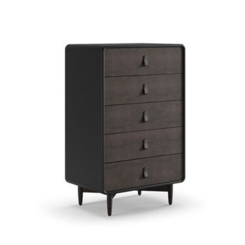 Cassettone contemporaneo - SOPRANO - Praddy Unipessoal lda - in pelle / in legno / 5 cassetti