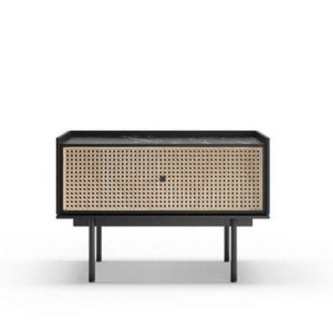 Comodino contemporaneo - CELLO I - Praddy Unipessoal lda - in metallo / in rattan / con supporto in metallo