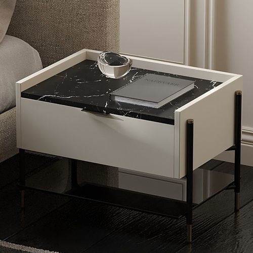 Comodino design minimalista - BATON I - Praddy Unipessoal lda - in metallo / con supporto in metallo / rettangolare