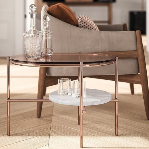 Tavolo d'appoggio contemporaneo - CELLO I - Praddy Unipessoal lda - in metallo / rotondo / curvo