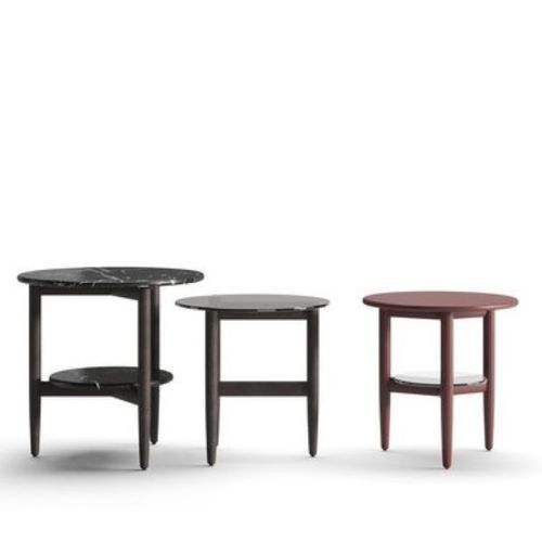 Tavolino estraibile contemporaneo - SOPRANO I - Praddy Unipessoal lda - in rovere / con supporto in legno / rotondo