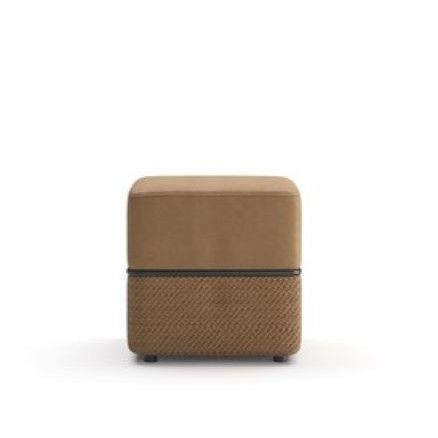Pouf contemporaneo - CELLO III - Praddy Unipessoal lda - in metallo / in tessuto / quadrato