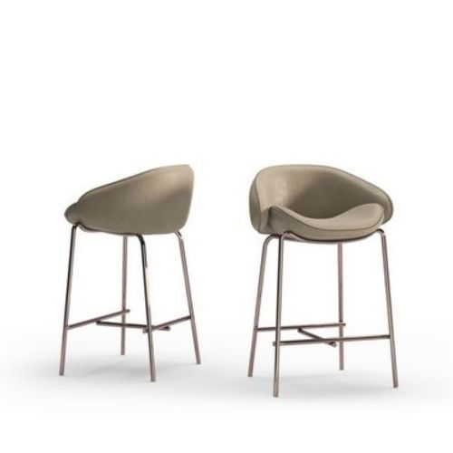 Sgabello da bar contemporaneo - CELLO - Praddy Unipessoal lda - in velluto / in Trevira CS® / con supporto in metallo
