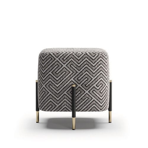 Pouf contemporaneo - BATON III - Praddy Unipessoal lda - in tessuto / in acciaio inossidabile / quadrato
