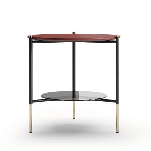 Tavolo d'appoggio contemporaneo - BATON III - Praddy Unipessoal lda - in acciaio inossidabile / in marmo / con supporto in acciaio inossidabile