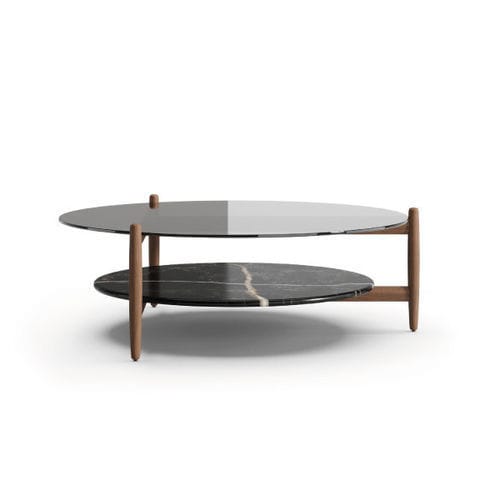 Tavolino basso contemporaneo - SOPRANO I - Praddy Unipessoal lda - in legno / in vetro / in marmo
