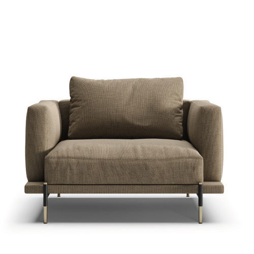 Poltrona design minimalista - BATON - Praddy Unipessoal lda - in Trevira CS® / in metallo laccato / fatta a mano