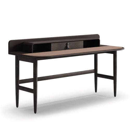 Scrivania contemporanea - SOPRANO - Praddy Unipessoal lda - in legno / in pelle / curva