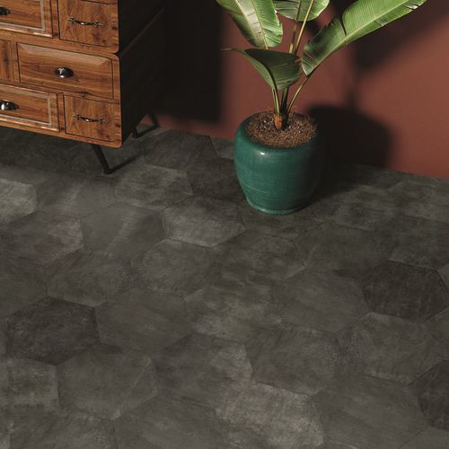 Piastrella esagonale in ceramica - AMAZONIA - ZYK - finitura opaca / da interno / da bagno