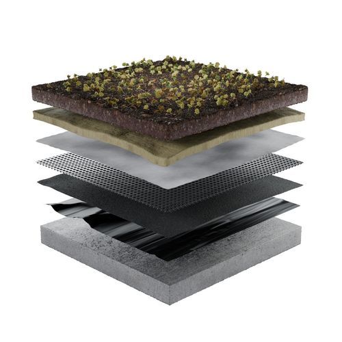 Sistema per giardino pensile per tetto piano - ECO LIGHT WBLG SYSTEM - Urbanscape - per tetto piano / a tenuta stagna / drenante
