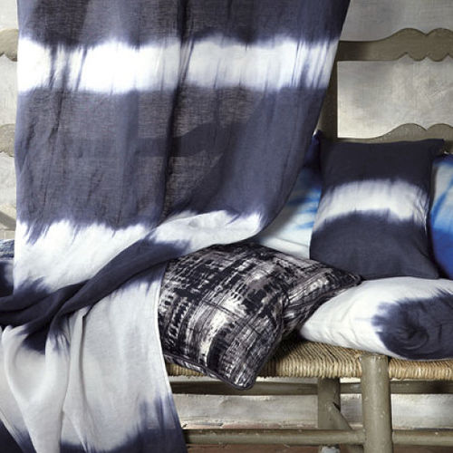 Tessuto da tappezzeria - ORCHIS : SHIBORI  - BLACK EDITION - per tende / a righe / in lino
