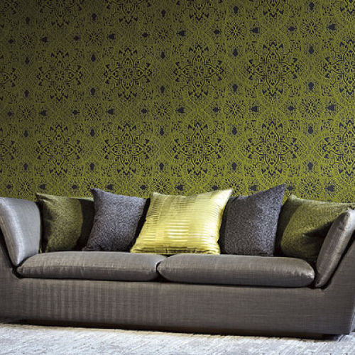 Tessuto da tappezzeria - GOLDWYN : HERPER - BLACK EDITION - con motivi geometrici / in cotone / in lino