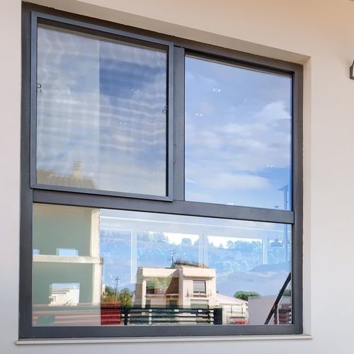 Finestra in alluminio - Step-line - Finstral - in PVC / a battente / a doppi vetri