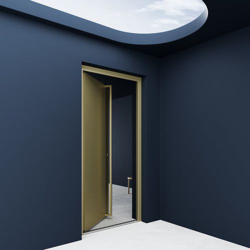 Porta d'ingresso - 01 - Finstral - in alluminio / battente / contemporanea