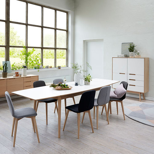 Tavolo da pranzo contemporaneo - CURVE  - PBJ Design House - in rovere / in noce / in legno massiccio