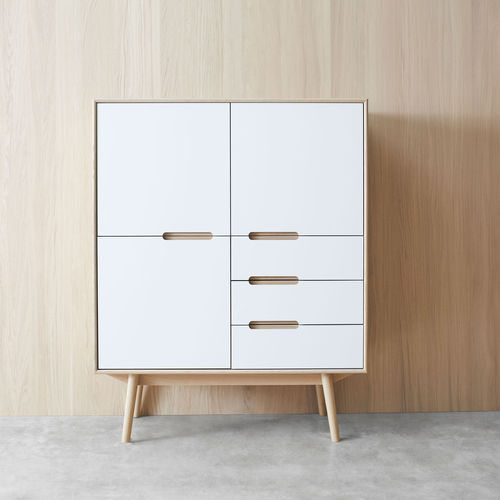Credenza alta - CURVE  - PBJ Design House - contemporanea / in rovere / in noce