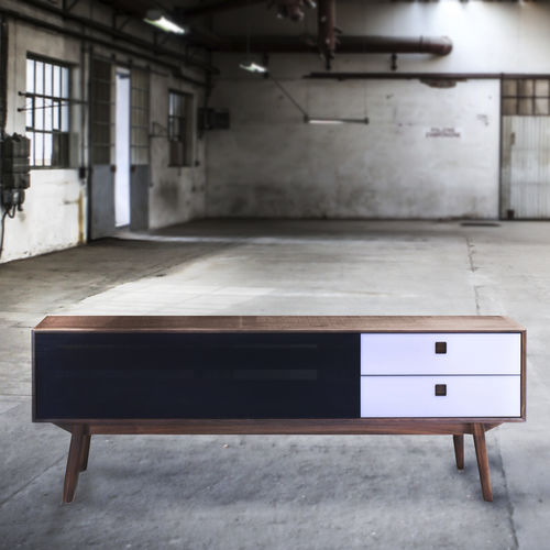 Mobile porta TV contemporaneo - CITY  - PBJ Design House - in rovere / in noce / in legno massiccio