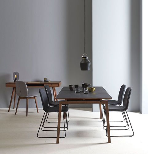 Tavolo da pranzo contemporaneo - UNFOLD - PBJ Design House - in rovere / in noce / in legno massiccio