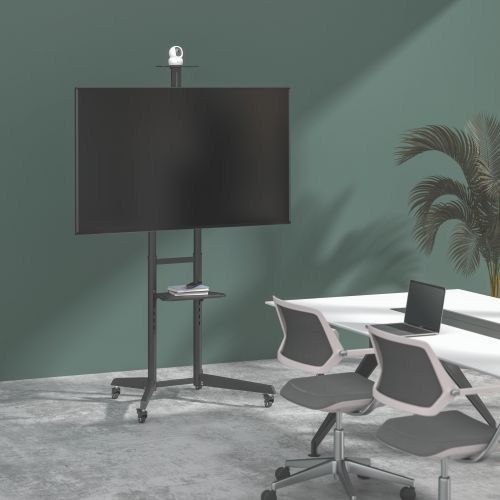 Supporto per TV da terra contemporaneo - T1040 - LUMI LEGEND CORP. - con ruote / in acciaio / contract