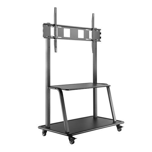 Supporto per TV da terra contemporaneo - T1035 - LUMI LEGEND CORP. - girevole / con moderno rotelle / in acciaio