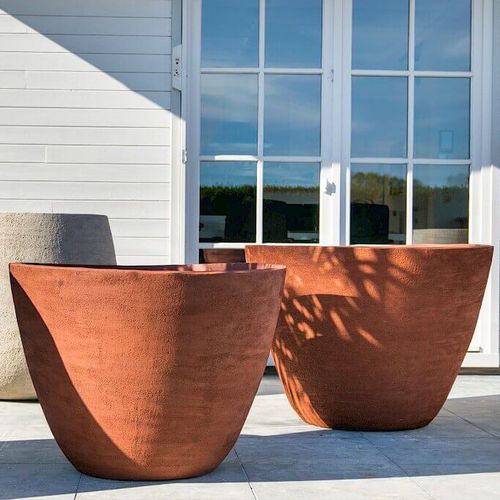 Vaso da giardino in terracotta - VIDA - Deseo Ceramics - da appoggio / rotondo / conico