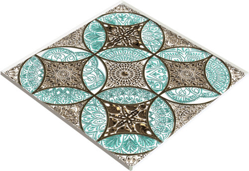 Pannello decorativo di rivestimento - ORIENTAL 2 BLU AND BRAUN - Crystalexe - da parete / per interni / per pavimento