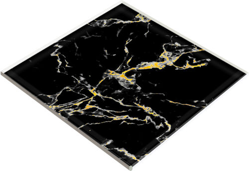 Pavimento in vetro - CALACATTA BLACK GOLD - Crystalexe - da interno / per gradini / per il settore terziario