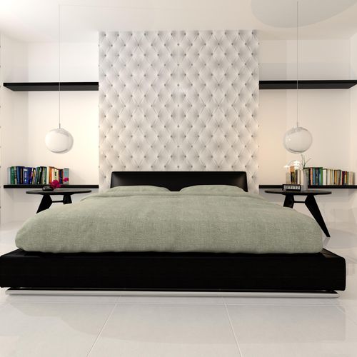 Pannello decorativo di rivestimento - CAPITONNE WHITE - Crystalexe - da parete / per interni / per porta