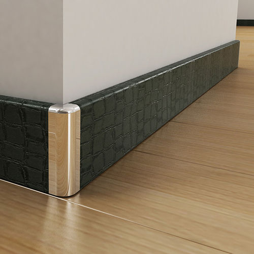 Battiscopa in alluminio - LEATHER - MOX Profile Systems - in pelle / filomuro
