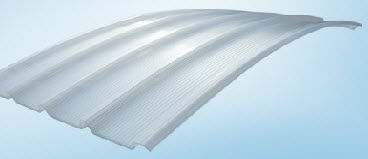 Pannello in policarbonato da tetto - AKRA®LUX GRECA - AKRAPLAST - per tetto / traslucido / curvo