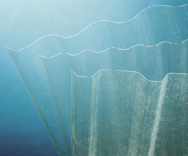 Copertura in lastra in poliestere - PLASTOLUX - AKRAPLAST - ondulata / in lamiera grecata