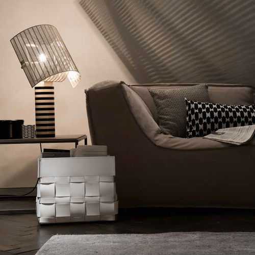 Portariviste contemporaneo - LORY - Limac Design® - per uso residenziale / in pelle / bianco