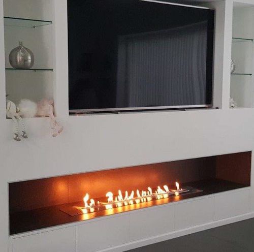 Bruciatore a bioetanolo rettangolare - IB150 - Cheminée sur mesure - France - da incasso / da parete