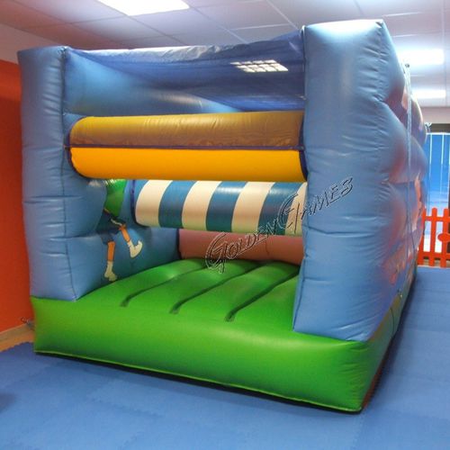 Struttura ludica per parco giochi - FUN FAIR RUN - GOLDEN GAMES SRL - in materia plastica / gonfiabile