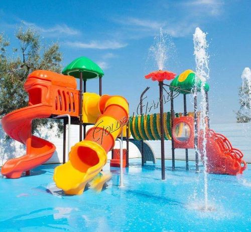 Struttura ludica per parco giochi - FANTACASTELLO TAHITI - GOLDEN GAMES SRL - per parco acquatico / in polietilene / modulare