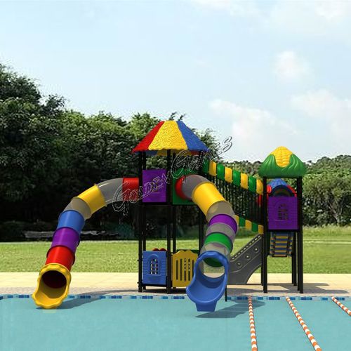 Struttura ludica per parco giochi - FANTACASTELLO COPACABANA - GOLDEN GAMES SRL - per parco acquatico / in polietilene / modulare