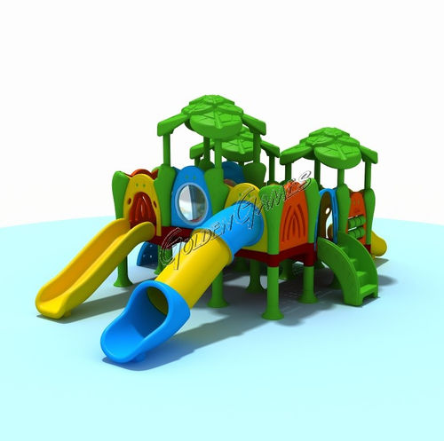 Struttura ludica per parco giochi - KID JUNIOR 18 - GOLDEN GAMES SRL - in plastica / modulare