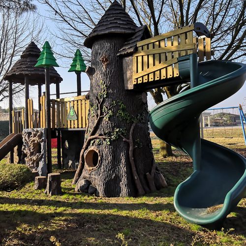 Struttura ludica per parco giochi - FANTACASTELLO THE MAGIC FOREST - GOLDEN GAMES SRL - in plastica / modulare